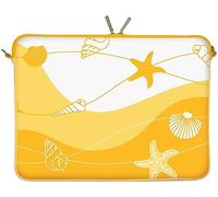 Digittrade LS149-15 Summer Beach Designer Schutzhülle für Laptops und MacBooks mit einer Bildschirmdiagonale von 38,1-39,6 cm (15,6 Zoll) aus Neopren gelb-weiß