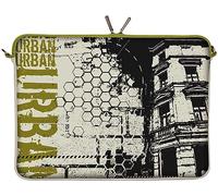 Digittrade LS152-17 Urban Disigner Laptopschutzhülle Notebooktasche 17,3 Zoll (43,9 cm) Notebook Sleeve Laptop Schutzhülle Tablet Tasche Stadt grau-grün