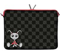 Digittrade LS160-10 Filly Designer Tablet Schutzhülle 9,7 Zoll für Medion p9701, Samsung Galaxy Tasche 10 & 10.1 bis 10,2 Zoll (25,9 cm) grau schwarz rot