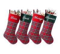 Dihope Weihnachtsstrumpf Personalisiert Name Große Nikolausstrumpf mit 3D Weihnachten Motive Nikolausstiefel zum Befüllen Aufhängen Cartoon Christmas Stockings Xmas Weihnachtssocken Kamin Deko (I, 3)