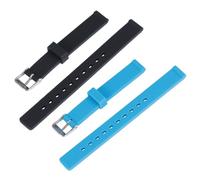 DIKACA 16mm Silikon Ersatzarmband und Schweißfest Sportliches Uhrarmband in Schwarz für Herren und Damen für Alltag und Sport