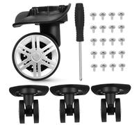 DIKACA 4 Teiliges Verschleißfestes Kit Teile Für Lager Ersatzrollen Reisereihe Teil Doppelgepäck - Stummschaltrad Ersatz Kofferraum Rotationsräder Lenkrollen Koffer Kunststoff