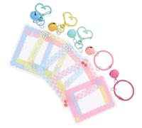 DIKACA 5 Stück Selbstgemacht Schlüsselanhänger mit Bilderrahmen Bunte Cartoon Anhänger aus Langlebigem Material Dekorative Rucksack und Taschenverzierung für Geschenke