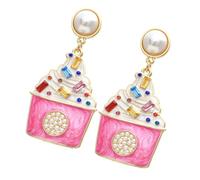 DIKACA Ice Ohrstecker Damen Cartoon Eiscreme Ohrringe Leicht Schmuck für Mädchen Alltag Party Geschenk