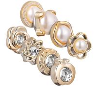 DIKACA Magnetische Hijab Pins 8 Stück Stoffschonende Sicherheitsnadeln mit Knöpfen Multifunktionale Anstecknadeln für Schals Cardigans Kleidung Wiederverwendbare Hijab Magnetverschlüsse