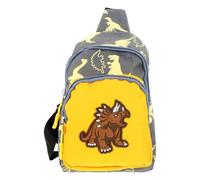 DIKACA Nylon Bauchtasche Dinosaurier Brusttasche Verstellbar Grau Niedliche Kindertasche