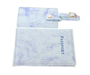 DIKACA PU Leder Reisepasshülle mit Marmoroptik Leichter Reisepassschutz Langlebige Passport Tasche für Damen und Herren Modischer Reisepass Organizer für Reisen und Urlaub