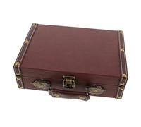 DIKACA Vintage Holztruhe mit Griff Retro Britischer Stil Robuste Aufbewahrungsbox für Erinnerungsstücke Dekorativer Koffer für Hochzeitsgeschenke und Piratenpartys Vielseitiges