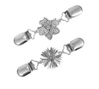 DIKACA Vintage Pullover Clip 2 Stück aus Leichter Zinklegierung Modischer Cardigan Klammer für Damen Dekorativer Strickjackenclip zum Fixieren und Verzieren