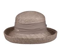 Dilara Strohhut Seeberger Damenhut mit Umschlag Sonnenhut, grau, One size