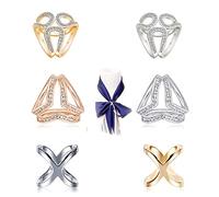 Dilireba 6 Stück Halstuch Clip, Schal Clip Schnalle, Goldene Schalschnalle, Modisch Schal Clips, Für Damenschals Und Seidenschals Verwendet (Silber + Gold)