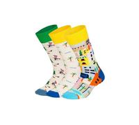 DillySocks Socken „Vacation Mode On“ Gelb Blau Weiss Beige 36/40