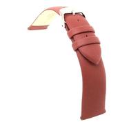 diloy Lederarmband für Dresswatch - Rindsleder ohne Nähte, gepolstert, minimalistisches und elegantes Design, Edelstahlschließe - Größen 12mm, 14mm, 16mm, 18mm, 20mm, 22mm 301 Mittleres Braun 14mm