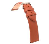 diloy Lederarmband für Dresswatch - Rindsleder ohne Nähte, gepolstert, minimalistisches und elegantes Design, Edelstahlschließe - Größen 12mm, 14mm, 16mm, 18mm, 20mm, 22mm 301 Hellbraun 18mm