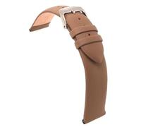 diloy Lederarmband für Dresswatch - Rindsleder ohne Nähte, gepolstert, minimalistisches und elegantes Design, Edelstahlschließe - Größen 12mm, 14mm, 16mm, 18mm, 20mm, 22mm 301 Beige 20mm