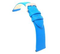 diloy Lederarmband für Dresswatch - Rindsleder ohne Nähte, gepolstert, minimalistisches und elegantes Design, Edelstahlschließe - Größen 12mm, 14mm, 16mm, 18mm, 20mm, 22mm 301 Himmelblau 20mm