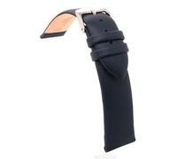 diloy Lederarmband für Dresswatch - Rindsleder ohne Nähte, gepolstert, minimalistisches und elegantes Design, Edelstahlschließe - Größen 12mm, 14mm, 16mm, 18mm, 20mm, 22mm 301 Navy Blau 18mm