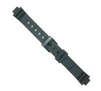 diloy Uhrenarmband Kompatibel mit Casio LA-20WH 10393847 LA20 10mm | Schwarzes Armband aus Polyurethanharz und Gummi - Größentabelle zur Kompatibilitätsprüfung beachten