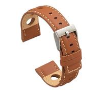 diloy Uhrenarmband Rindsleder perforiert Rallye Racing Stil - Sportliches Design - Größen 20mm 22mm 24mm - Schwarz, Braun, Bordeaux oder Marineblau P355 Hellbraun 20mm
