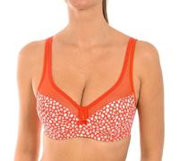 Dim Bh Bügel-Bh Generous Classique Damen x1, Rot mit weißen Blumen, 80D