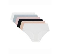 DIM Boxer Damen 6er Pack | Les Pockets Ecodim Bequeme und weiche Baumwolle | Unsichtbarer Bund | Extra Flache Verarbeitung | Mehrfarbig