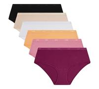 DIM Boxer Damen 6er Pack | Les Pockets Ecodim Bequeme und weiche Baumwolle | Unsichtbarer Bund | Extra flache Verarbeitung | Mehrfarbig
