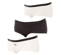 Dim Boxer Damen Les Pockets Baumwolle Farben & Muster x3 Lot Schleife Schwarz XXS-XS