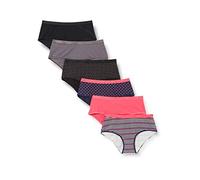 Dim Boxer Damen Les Pockets Coton Stretch Bunte x6 Lot Pretty Rose/Lot Schwarz Logo XXS-XS
