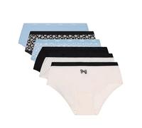 DIM Boxer Damen Les Pockets Coton Stretch Bunte x6 Lot Sunday Bloom/Lot Schwarze Schleife M
