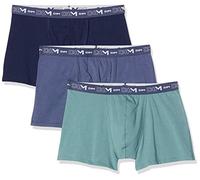 Dim Boxershorts Coton Stretch Aus Baumwolle Optimaler Halt Atmungsaktiv Multipack Herren x3, Palmgrün/Sturmblau/Jeansblau, M