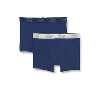 Dim Boxershorts für Jungen aus Bio-Baumwolle x2 Marineblau/Graublau 14 Jahre