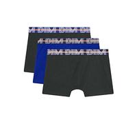 DIM Boy - Boxer Ecodim Cotton Stretch x3 | DIM-Logo-Gürtel | Dehnbarer Komfort | Moderner Stil Blau/Schwarz/Schwarz 10 Jahre
