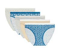 DIM Culotte Femme Les Pockets Coton x5 | Lot de Slips Multicolores | Confort Coton & Élasthanne | Ceinture Douce | Style Quotidien