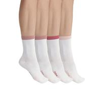 Dim Damen Frau-Halbhohe Ecodim Mode x4 Socken, Weiß Rand Camaieu rosa, Einheitsgröße