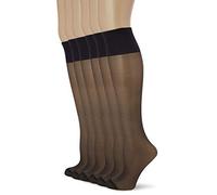 DIM Damen-Kniestrümpfe Beauty Resist Transparent x6 | Langanhaltender Komfort | Verstärktes Netz | Lycra Anti-Fleck | Optimaler Halt