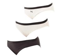 DIM Damen Slip Les Pockets Baumwolle x3 | Mehrfarbiger Slip-Satz | Komfort Baumwolle & Elastan | Weicher Bund | Täglicher Stil | DIM Damen Slip-Satz Les Pockets Baumwolle x3