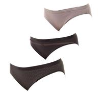 DIM Damen Slip Les Pockets Baumwolle x3 | Mehrfarbiger Slip-Satz | Komfort Baumwolle & Elastan | Weicher Bund | Täglicher Stil | DIM Damen Slip-Satz Les Pockets Baumwolle x3 Lot Schwarz Logo M