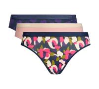 DIM Damen Slip Les Pockets Baumwolle x3 | Mehrfarbiger Slip-Satz | Komfort Baumwolle & Elastan | Weicher Bund | Täglicher Stil Damen Slip-Satz Les Pockets Baumwolle x3