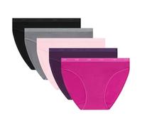 DIM Damen Slip Les Pockets Baumwolle x5 | Mehrfarbiger Slip-Satz | Komfort Baumwolle & Elastan | Weicher Bund | Täglicher Stil