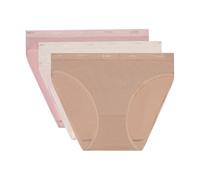 Dim Damen-Slips Les Pockets D4H00 – 3er-Pack Baumwolle/Elasthan Komfortbund Größe L