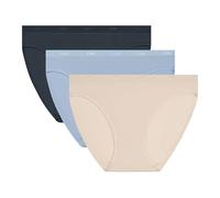 DIM Damen Slips 3er Pack | Les Pockets Ecodim | Baumwolle & Elasthan | Komfortbund | Mehrfarbig | Unsichtbar unter der Kleidung