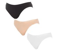 DIM Damen Slips 3er Pack | Les Pockets Ecodim | Baumwolle & Elasthan | Komfortbund | Mehrfarbig | Unsichtbar unter der Kleidung