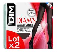 Dim Diam's Damen-Strumpfhose Spindelbeine x2 Schwarz L