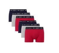 DIM Herren Boxer 6er Pack | Atmungsaktive Stretch-Baumwolle | Optimaler Halt | Ohne Etikett Denimblau/Topasrot/Stahlblau 3XL