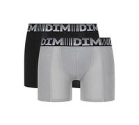 Dim Boxershorts 3D Flex Air – lang, atmungsaktiv – 2er Pack M Schwarz/Grau