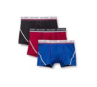 DIM Herren Boxer Sport - 3er-Pack | Atmungsaktive, schnell trocknende Mikrofaser | Thermoregulation & Optimaler Halt. Schwarz/Berliner Blau/Cyanblau 4XL