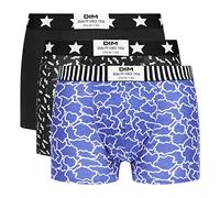 Dim Herren Boxer Vibes Cotton Stretch x3 Wolke Blau/Schwarz/Cotillon 3XL