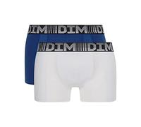 Dim Herren Boxershorts 3D Flex Air Atmungsaktivität x2 Stahlblau/Weiß L
