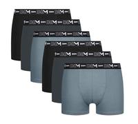 Dim Herren-Boxershorts, Baumwolle, Stretch, atmungsaktiv, optimaler Halt, 6 Stück, Schwarz/Granit/Mausgrau, M