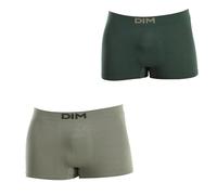 Dim Nahtlose Baumwoll-Boxershorts Für Männer x2, Jadegrün/Dschungelgrün, M